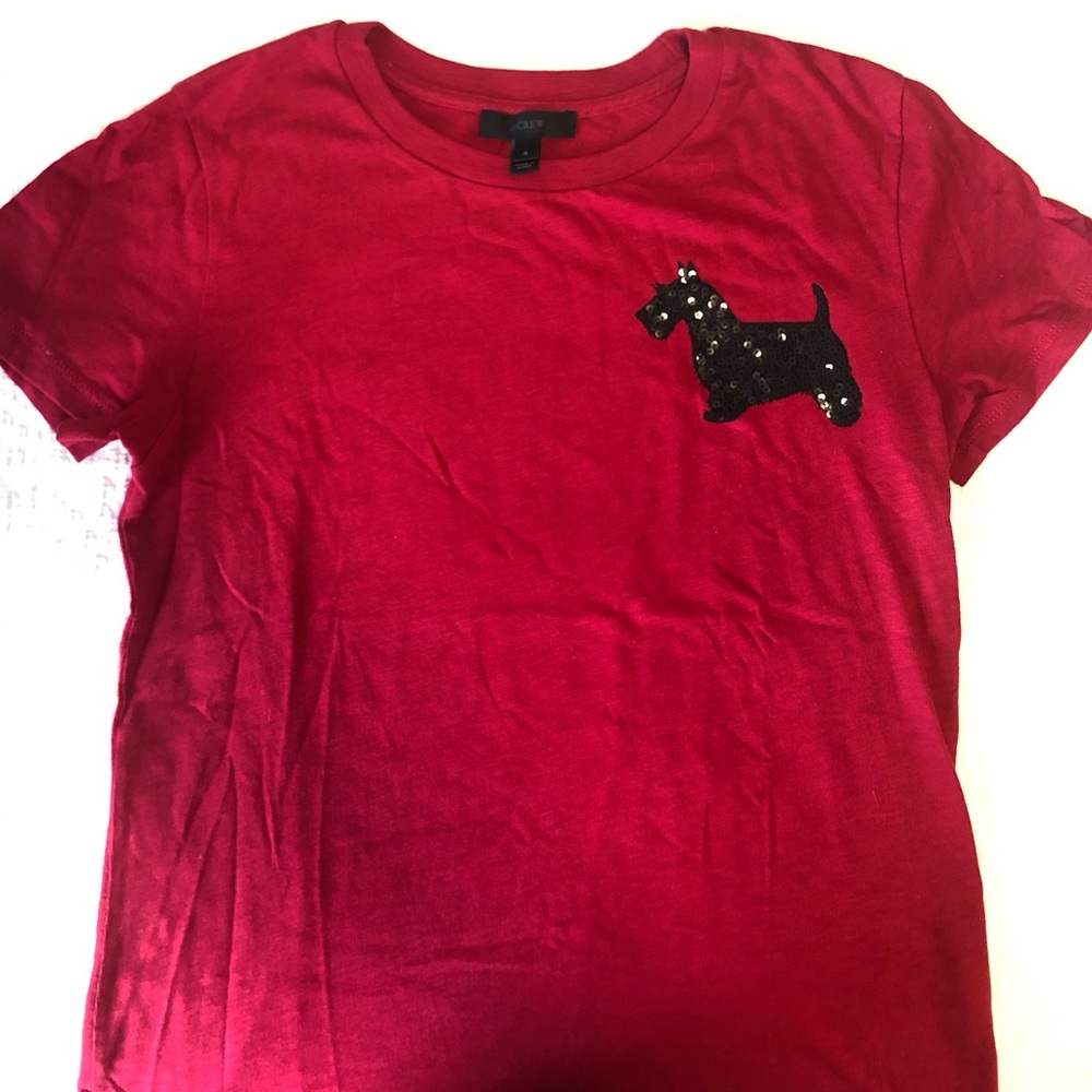 J Crew Scottie Dog T Shirt